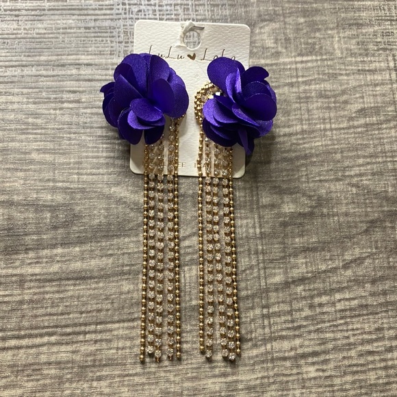 Jewelry - Purple Flower Earrings